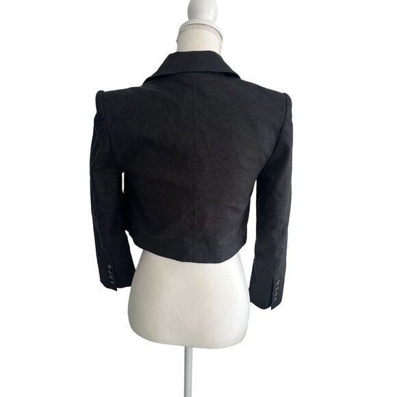 SOMETHING NAVY Black Cropped Blazer Jacket Size XXS NEW with tags - Picture 5 of 8